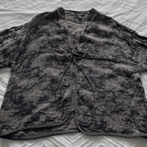 Eileen Fisher - Open Front Linen Bolero - M - Picture 3 of 13